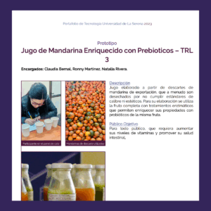 Jugo de Mandarina Enriquecido con Prebioticos